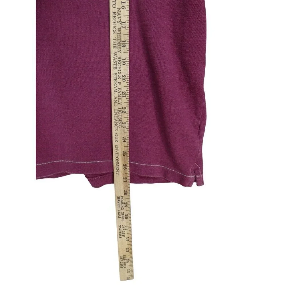 Carbon 2 Cobalt. Like new. Men's Short Sleeve Polo in Berry with Contrast Collar - Picture 5 of 10